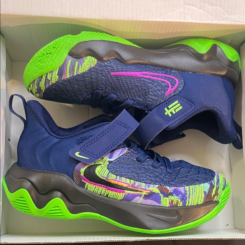 Nike Kids' Blue and Neon Sneakers